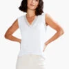 Drapey Rib Mesh Trim Tank PAPER WHITE -Varley Shop S231068PWHPRODUCT 01