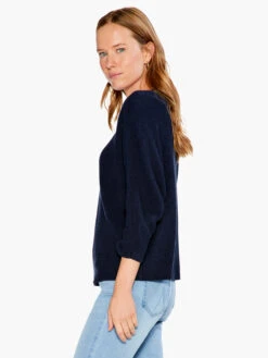 Relaxed Shaker Knit Sweater DARK INDIGO -Varley Shop S231123DIDPRODUCT 02