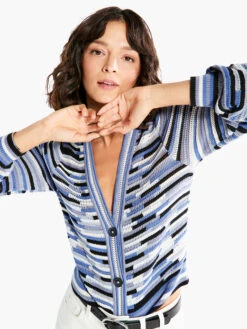 Crochet Blues Cardigan BLUE MULTI 15 Crochet Blues Cardigan BLUE MULTI -Varley Shop S231157BLTPRODUCT 07