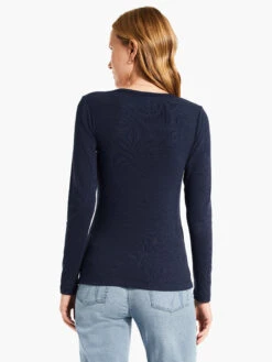 Perfect Knit Rib Long Sleeve V Neck DARK INDIGO -Varley Shop W231032DIDPRODUCT 03