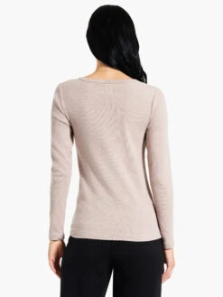 Perfect Knit Rib Long Sleeve V Neck MACAROON -Varley Shop W231032MCRPRODUCT 03