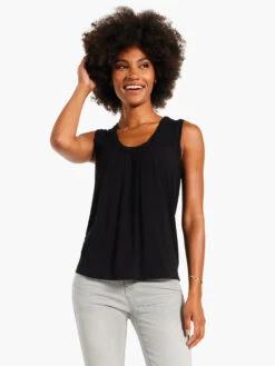 Date Night Drape Tank BLACK ONYX