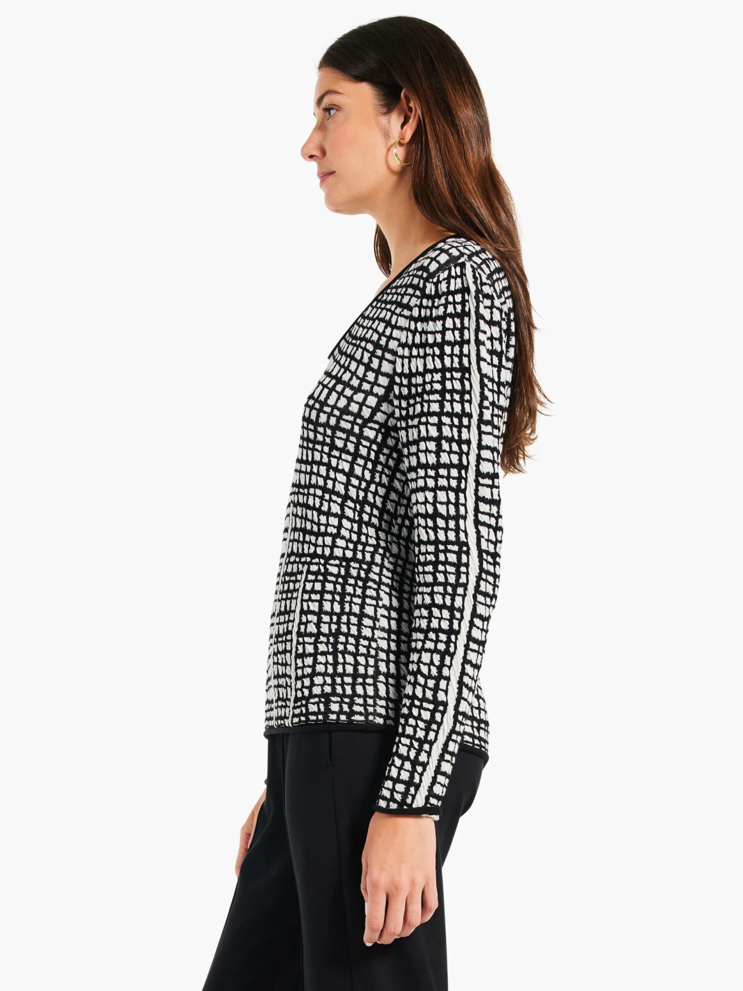 Checked Off Sweater BLACK MULTI 4 Checked Off Sweater BLACK MULTI - Image 2