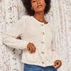 Gilded Texture Sweater Jacket CREAM 1 Gilded Texture Sweater Jacket CREAM -Varley Shop W231119CRMPRODUCT 01A