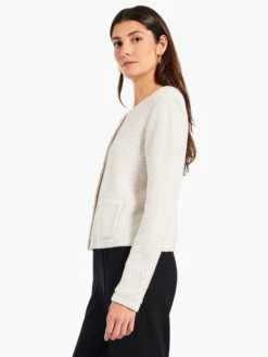 Gilded Texture Sweater Jacket CREAM 10 Gilded Texture Sweater Jacket CREAM -Varley Shop W231119CRMPRODUCT 02