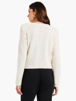 Gilded Texture Sweater Jacket CREAM 11 Gilded Texture Sweater Jacket CREAM -Varley Shop W231119CRMPRODUCT 03