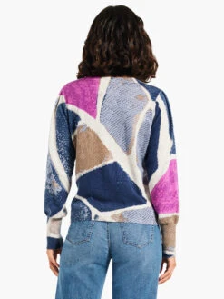 Printed Tiles Femme Sleeve Sweater BLUE MULTI -Varley Shop W231176BLTPRODUCT 03