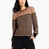 Striped Femme Sleeve Sweater 1 Striped Femme Sleeve Sweater -Varley Shop W231198BLMPRODUCT 01
