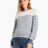 Striped Femme Sleeve Sweater BLUE MULTI -Varley Shop W231198BLTPRODUCT 01
