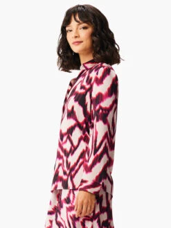 Blurred Ikat Shirt PINK MULTI -Varley Shop W231658RPKMPRODUCT 02