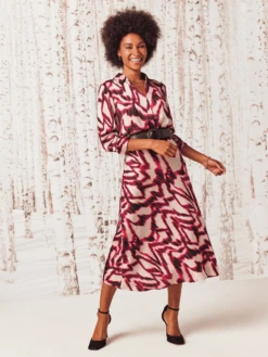 Blurred Ikat Shirt PINK MULTI -Varley Shop W231658RPKMPRODUCT 04A